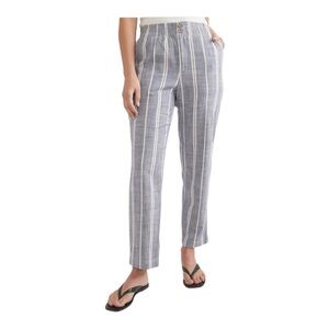 Marine Layer Women’s Elle Relaxed Crop Pant size XL Skipper Blue Stripe